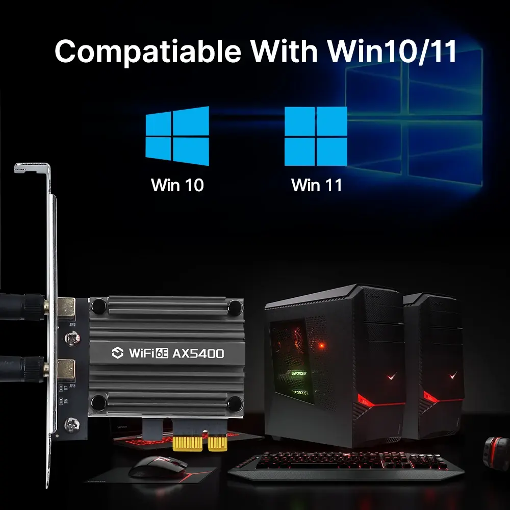 Fenvi AX5400 WiFi 6E PCIe Card 5400Mbps Tri-Band Adapter with Bluetooth networking-accessories view 4