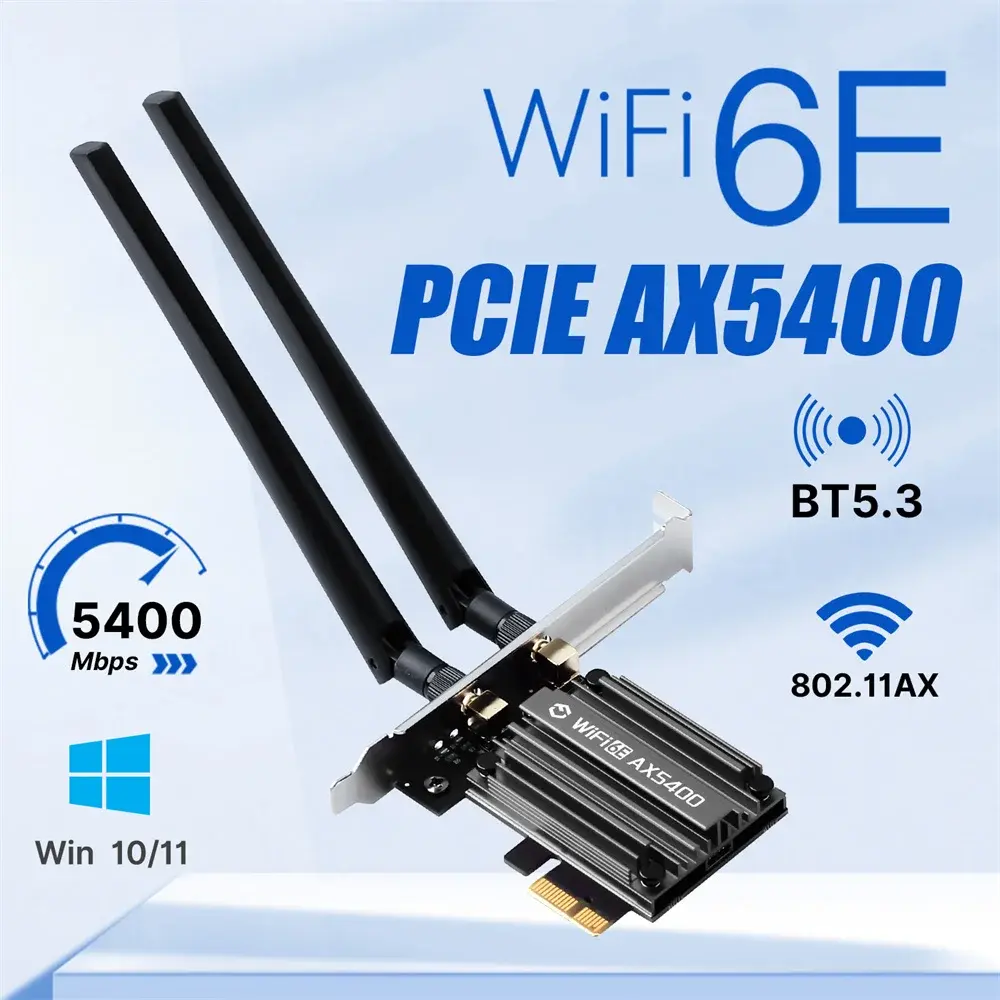Fenvi AX5400 WiFi 6E PCIe Card 5400Mbps Tri-Band Adapter with Bluetooth networking-accessories view 2