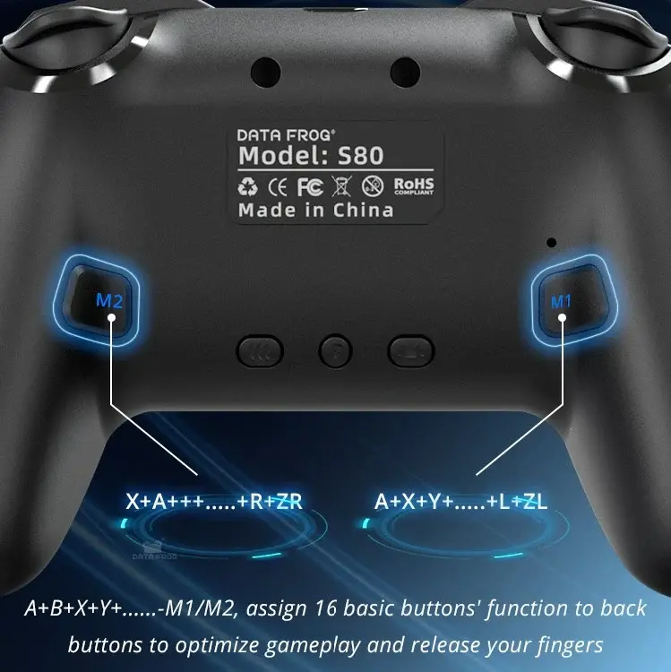 DATAFROG S80 Bluetooth Gaming Controller Wireless Gamepad for PC & Android controller view 6