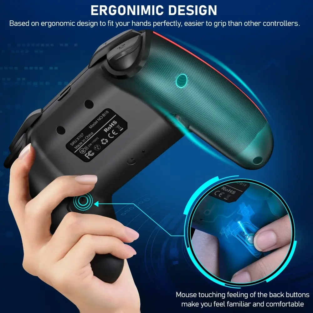DATAFROG S80 Bluetooth Gaming Controller Wireless Gamepad for PC & Android controller view 7