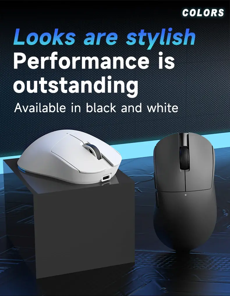 AJAZZ NJ08 MC PAW3311 Wireless Mouse, Three Mode Connection, 24000 DPI, 300mAh Battery, RGB, 1000Hz, for Gaming/Office Use mouse-gaming view 6