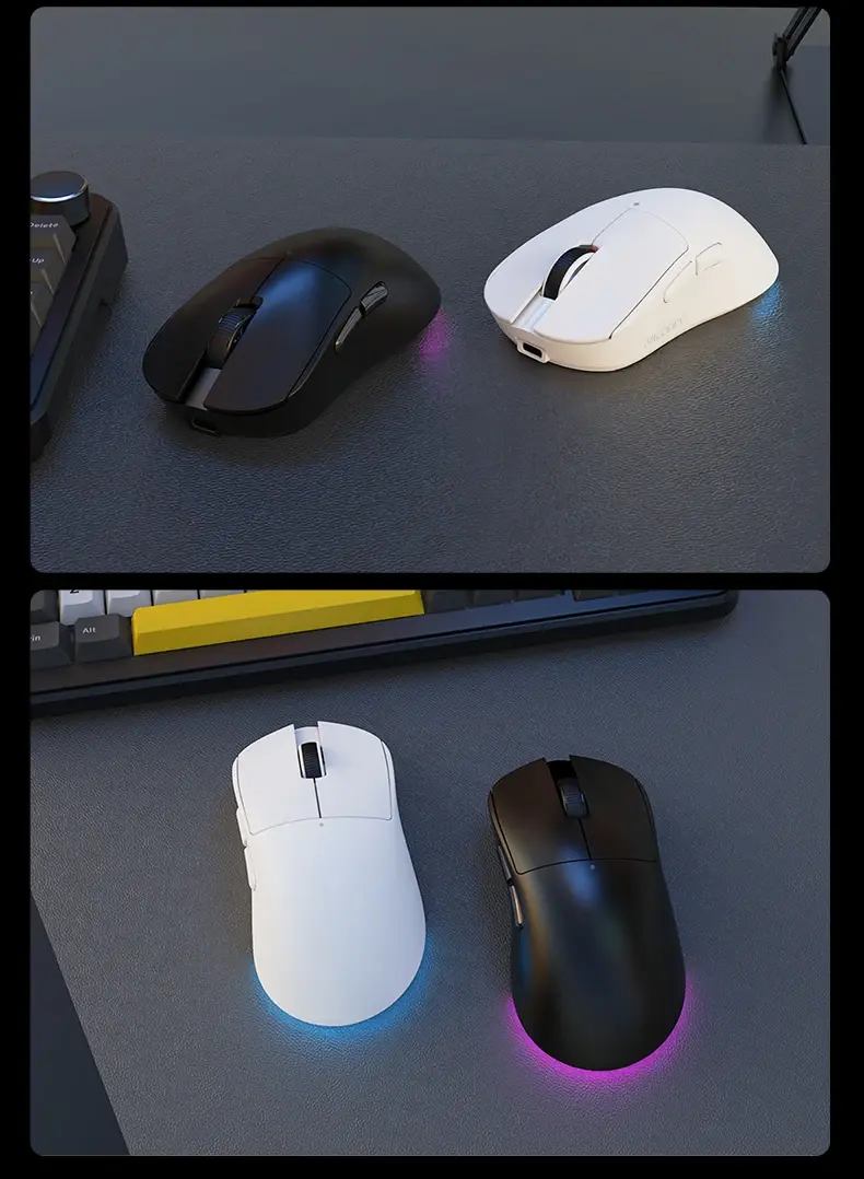 AJAZZ NJ08 MC PAW3311 Wireless Mouse, Three Mode Connection, 24000 DPI, 300mAh Battery, RGB, 1000Hz, for Gaming/Office Use mouse-gaming view 10