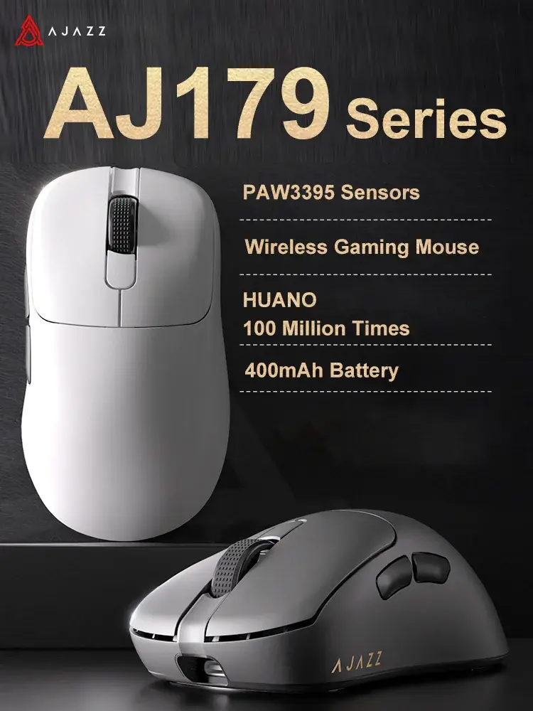 AJAZZ AJ179 PAW3395 Wireless Gaming Mouse – Ultra Lightweight, High Precision Sensor & Pro Performance mouse-gaming view 2