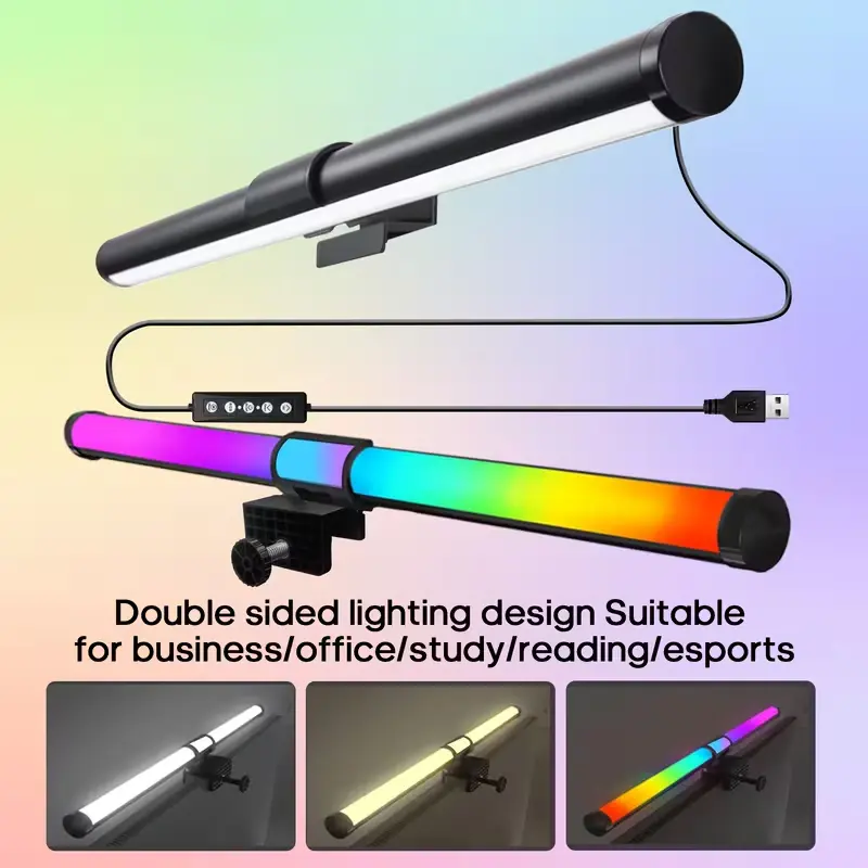 RGB Monitor Light with Adjustable Brightness and USB Power setup-accessories view 3