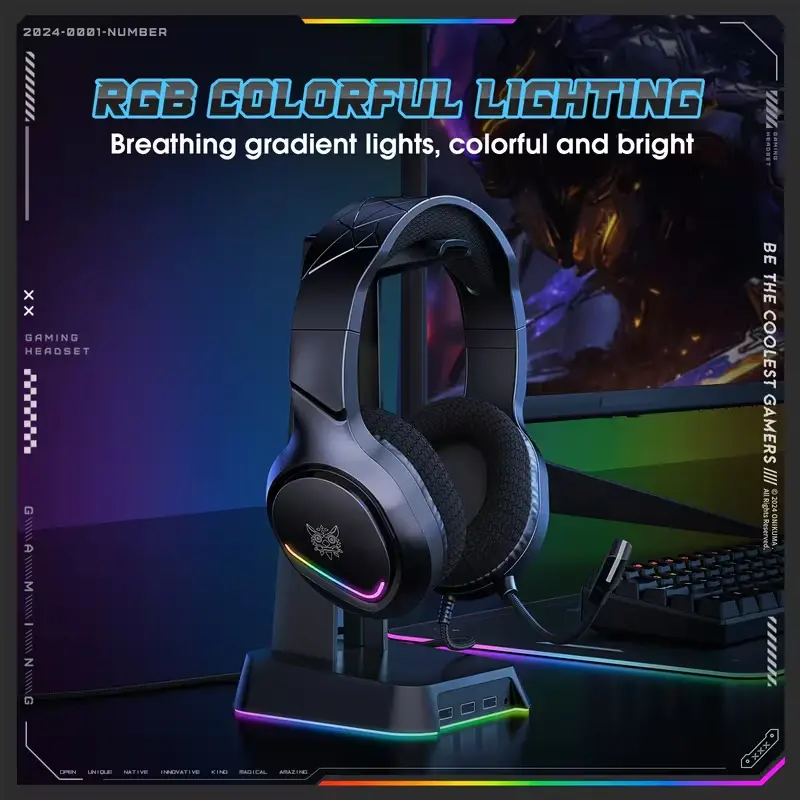 Onikuma X31 Wired RGB Gaming Headset  headsets-audio view 4