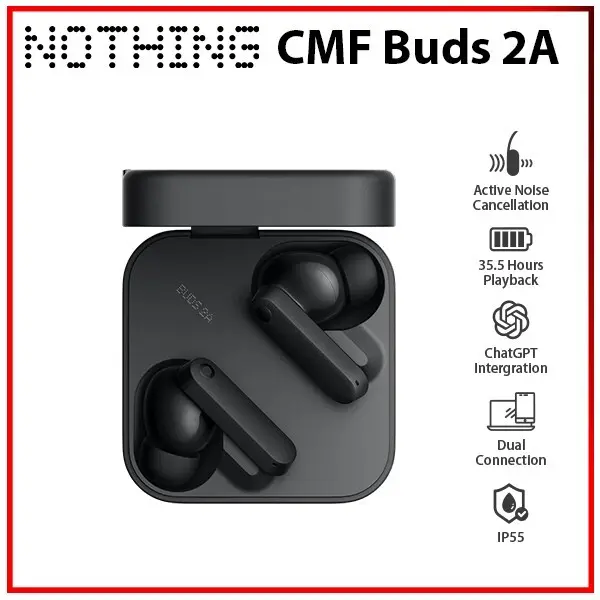 CMF by Nothing Buds 2a Wireless Earbuds with ANC headsets-audio view 5