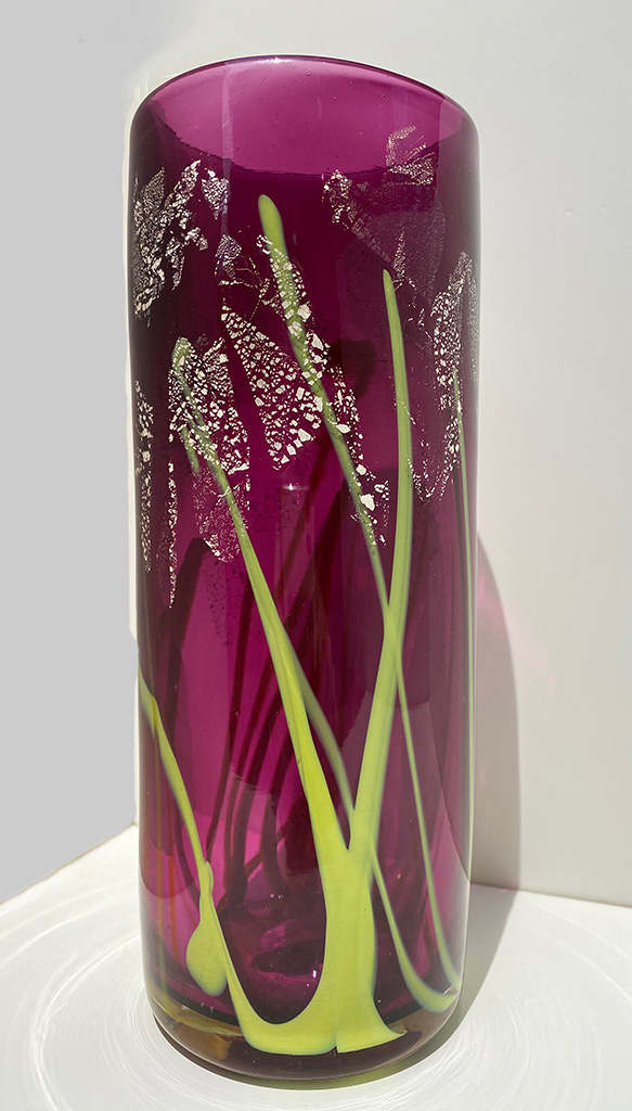 Glass-Vase-AubergineSilver