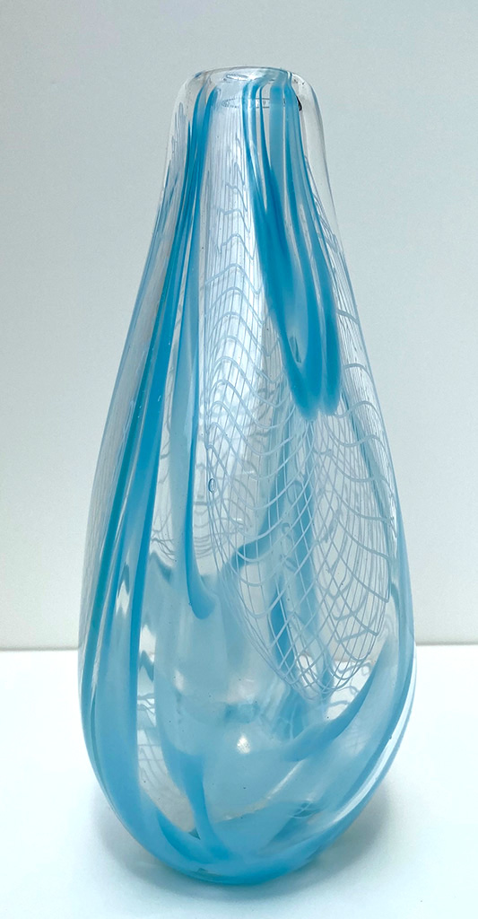 Glass-Vase-TealWhiteCane