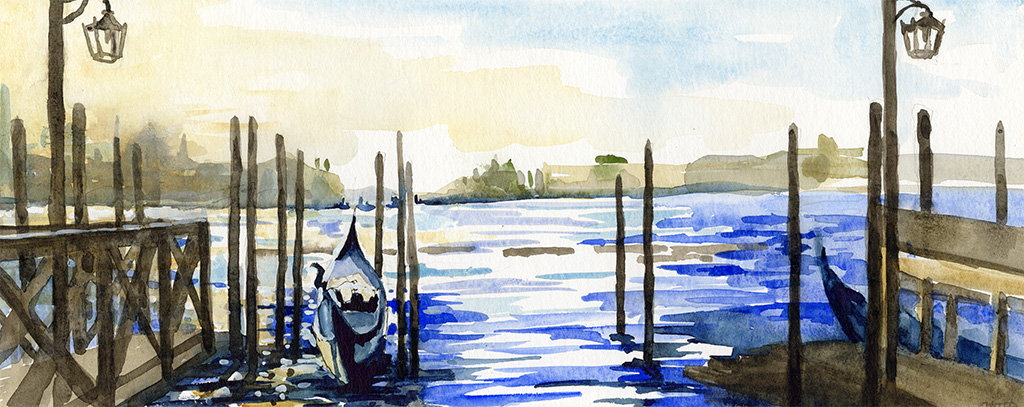 Italy-Venice-Gondolas