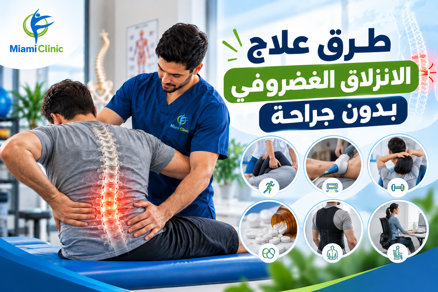 طرق علاج الانزلاق الغضروفي بدون جراحة