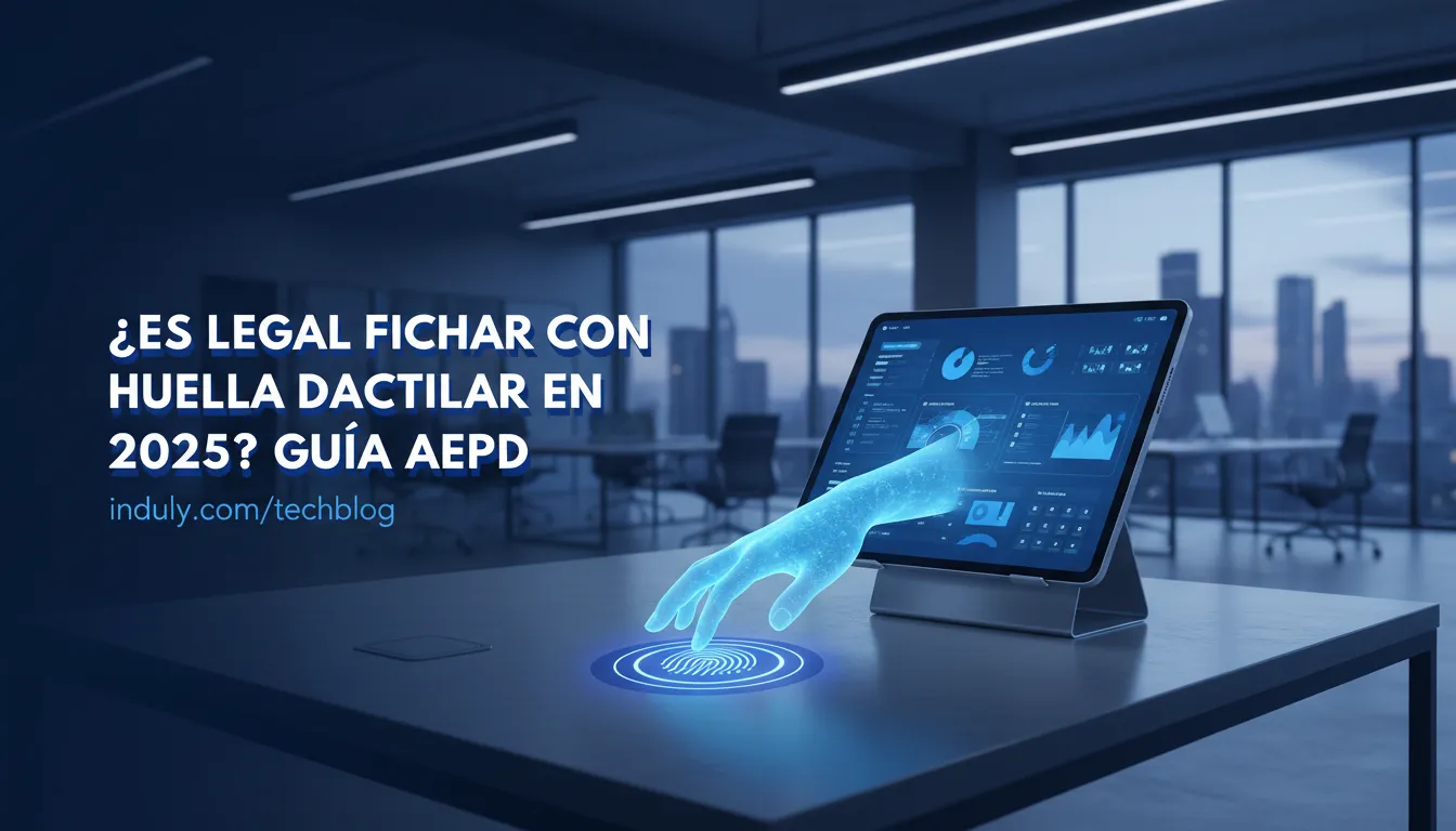 Imagen del artículo: ¿Es Legal Fichar con Huella Dactilar en 2025? Por Qué Debes Apagar tu Lector Biométrico Hoy Mismo (Guía AEPD)