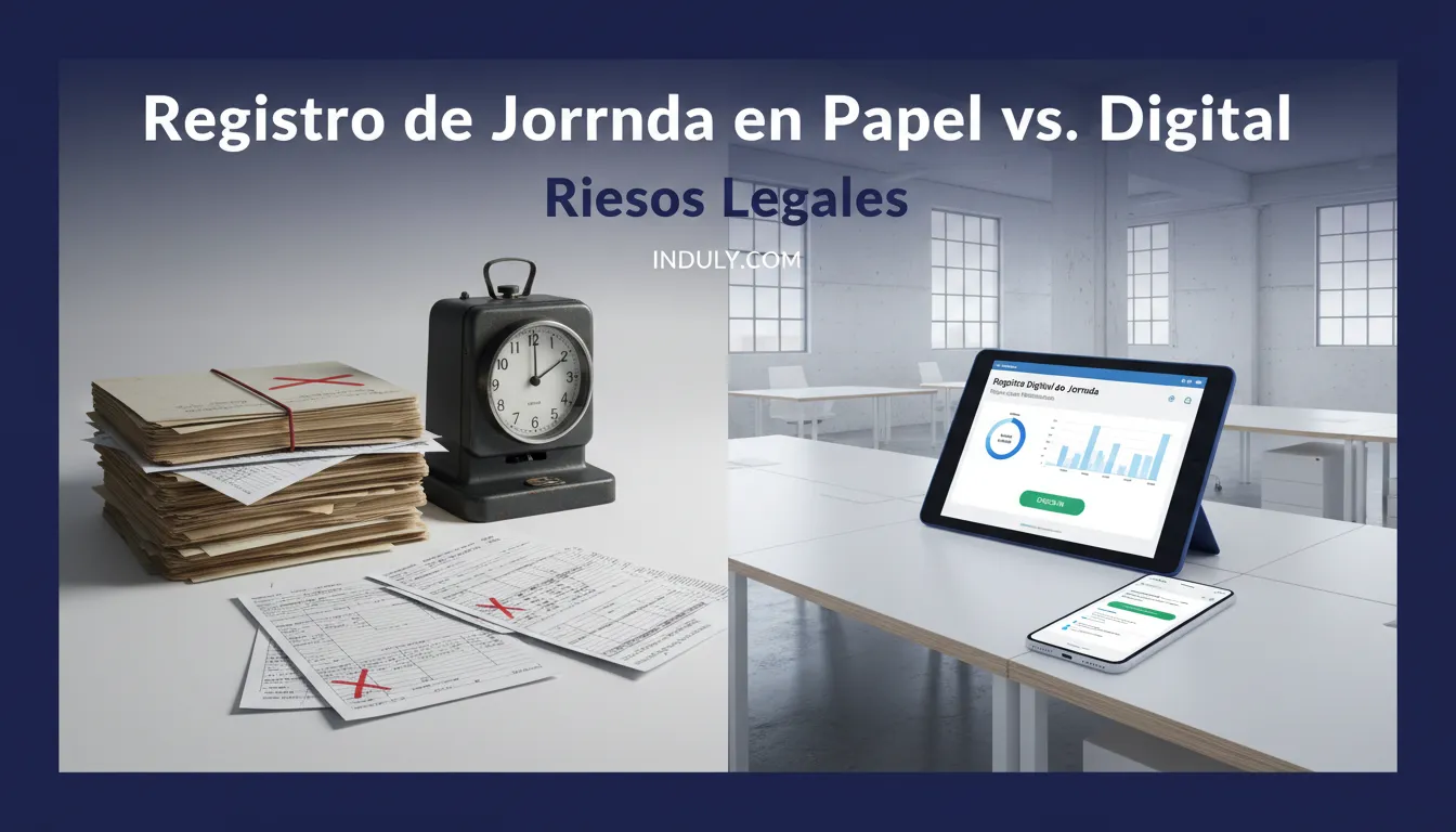 Imagen del artículo: Registro de Jornada en Papel vs. Digital: Por qué tu Excel es una "Bomba de Relojería" Legal en 2025