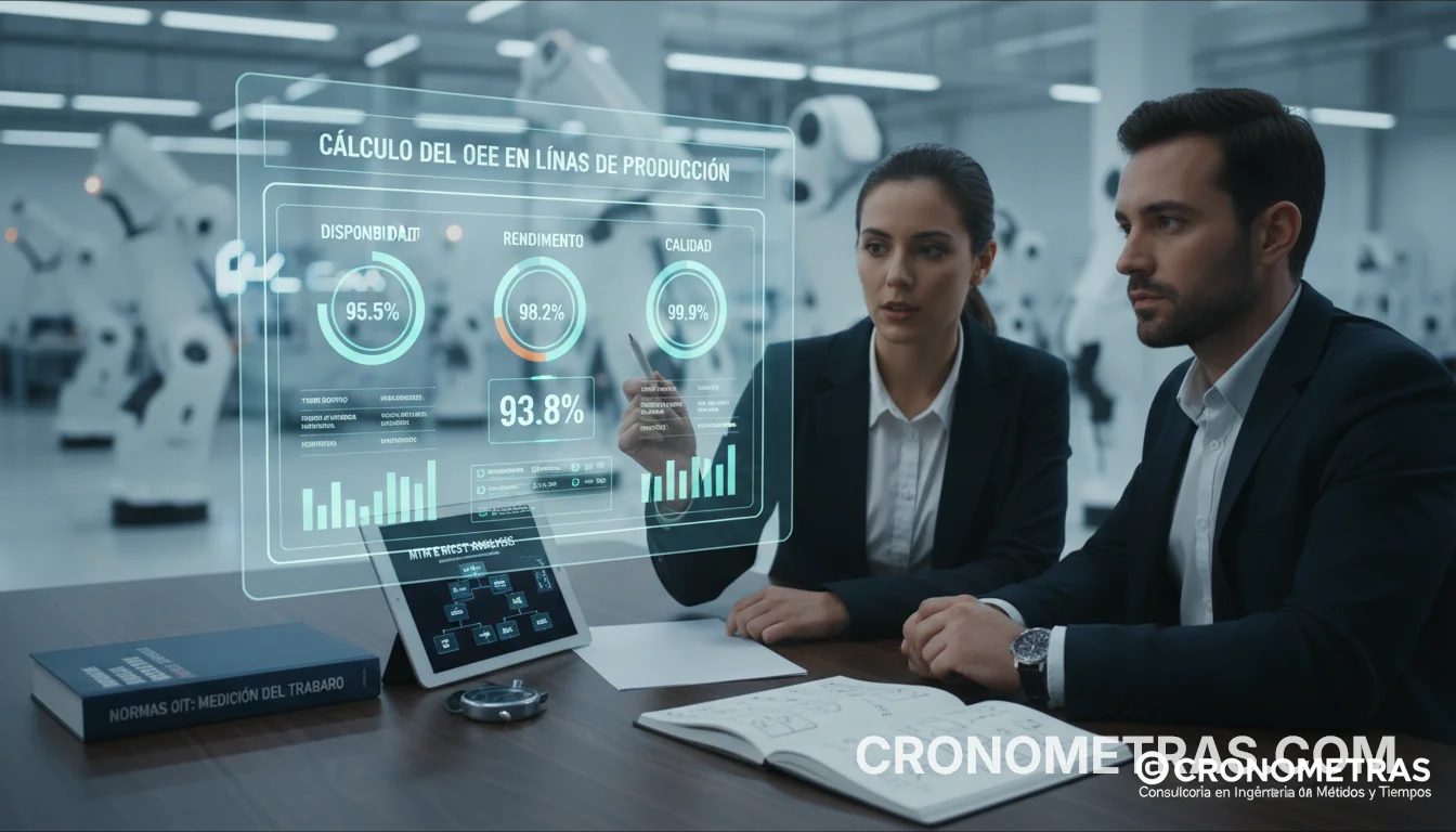 Cálculo del OEE en Líneas de Producción: Por qué tu Factor de Rendimiento es Falso sin Ingeniería de Métodos (Análisis ISO 22400)