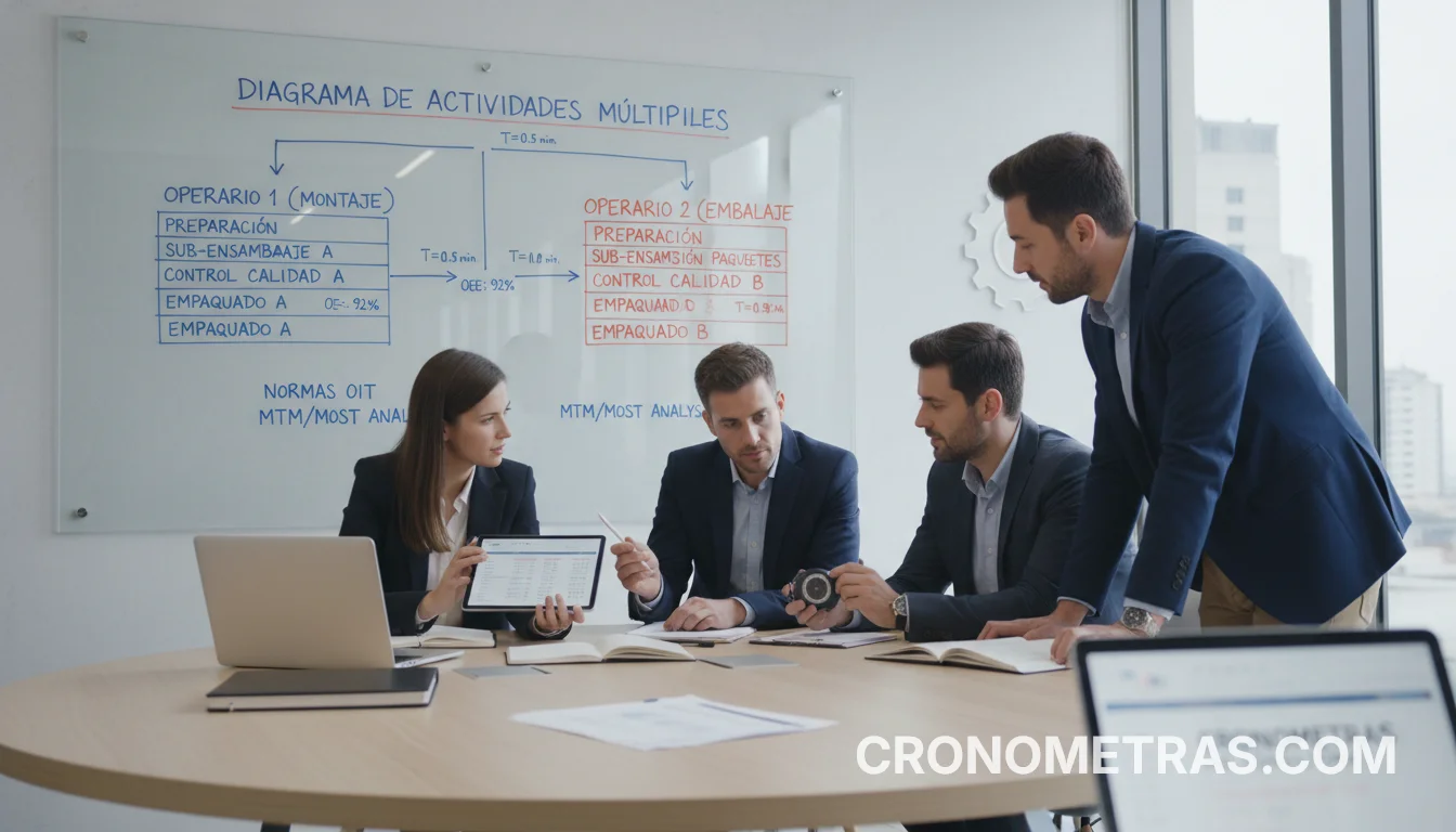 Diagrama de Actividades Múltiples: Optimización y Coordinación de Equipos Industriales