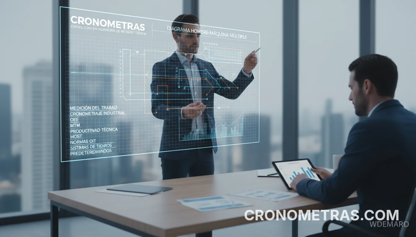 Diagrama Hombre-Máquina Múltiple: Cálculo de Acoplamiento Óptimo y Rentabilidad Industrial