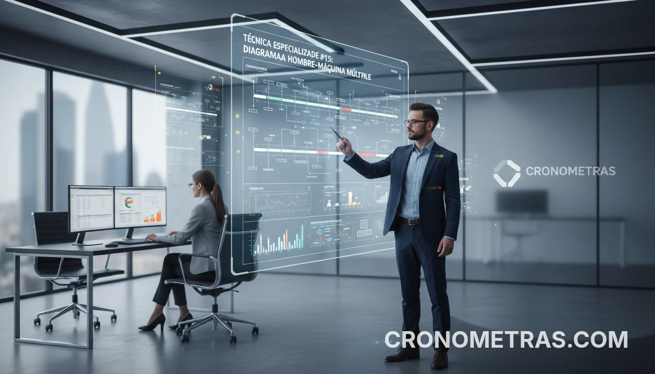 Diagrama Hombre-Máquina Múltiple: Cálculo de Interferencias, Normativa ISO 10075 y Optimización Estocástica (Guía Técnica 2025)