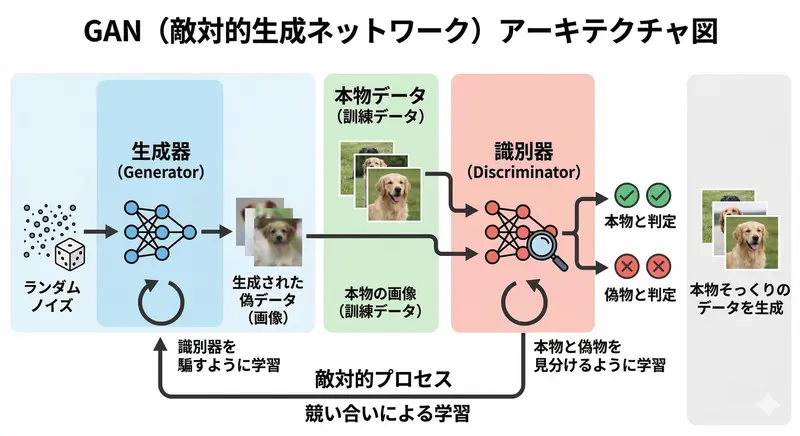 GANアーキテクチャ図