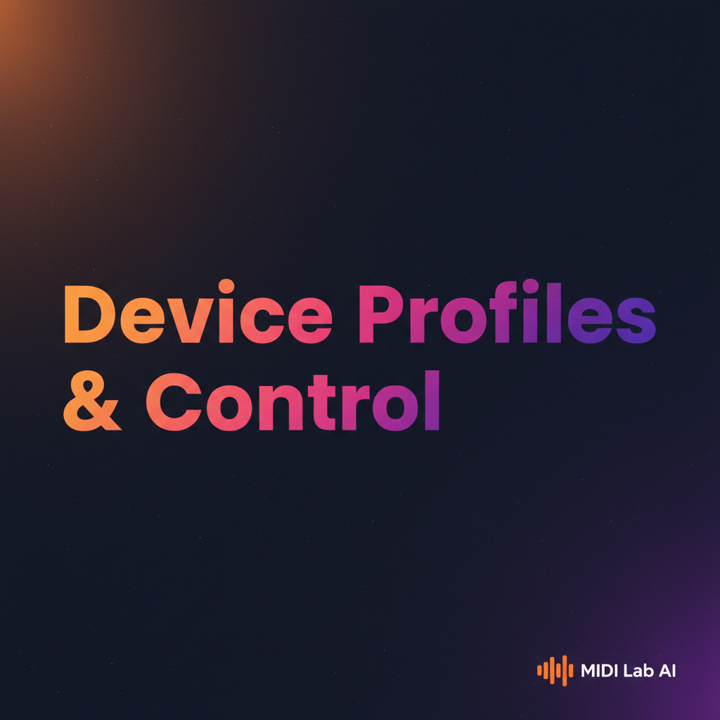 Geräteprofile und Studio Control: Vollständige bidirektionale Hardware-Steuerung