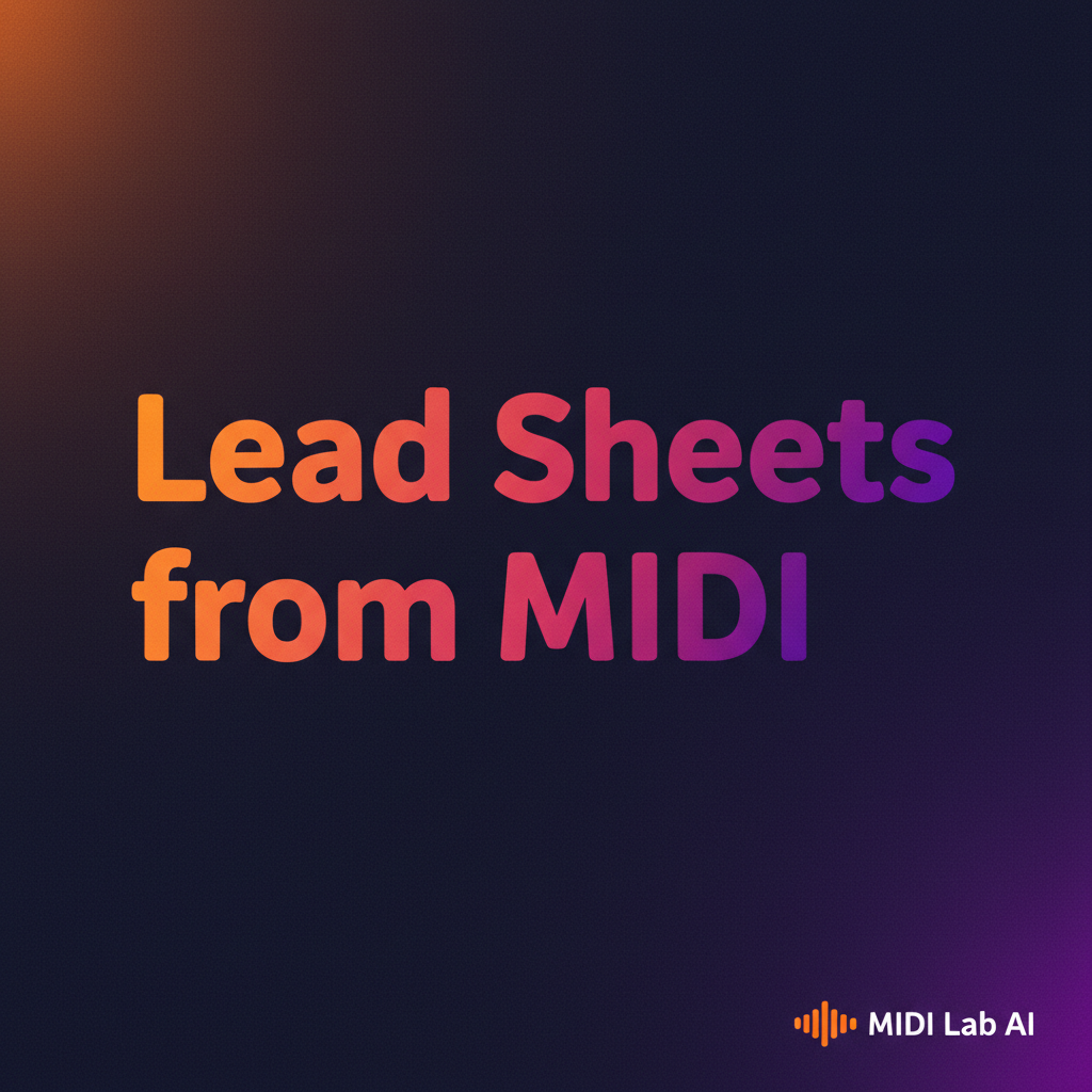 Leadsheets aus MIDI: Session-Musikern einen echten Part zum Lesen geben