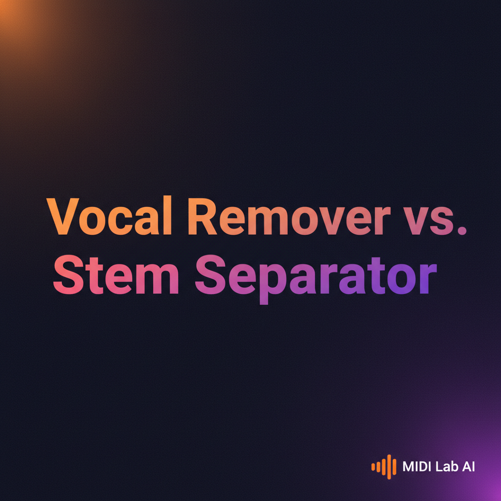 Vocal Remover vs. Stem Separator: What's the Difference?