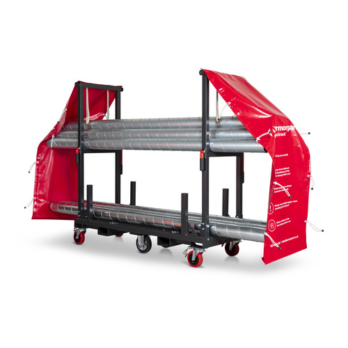 Auto-braked Ductwork Rack
