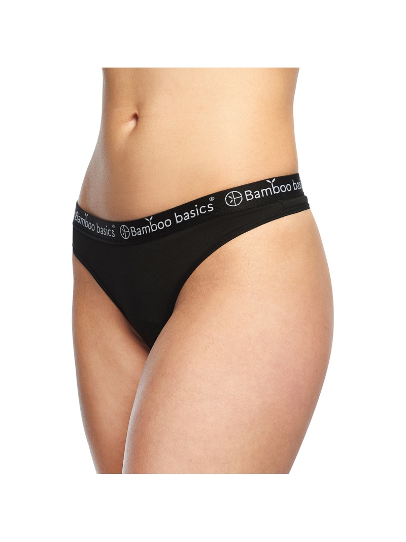 Bamboo Basics dames string Emma zwart (3-pack) afbeelding 2