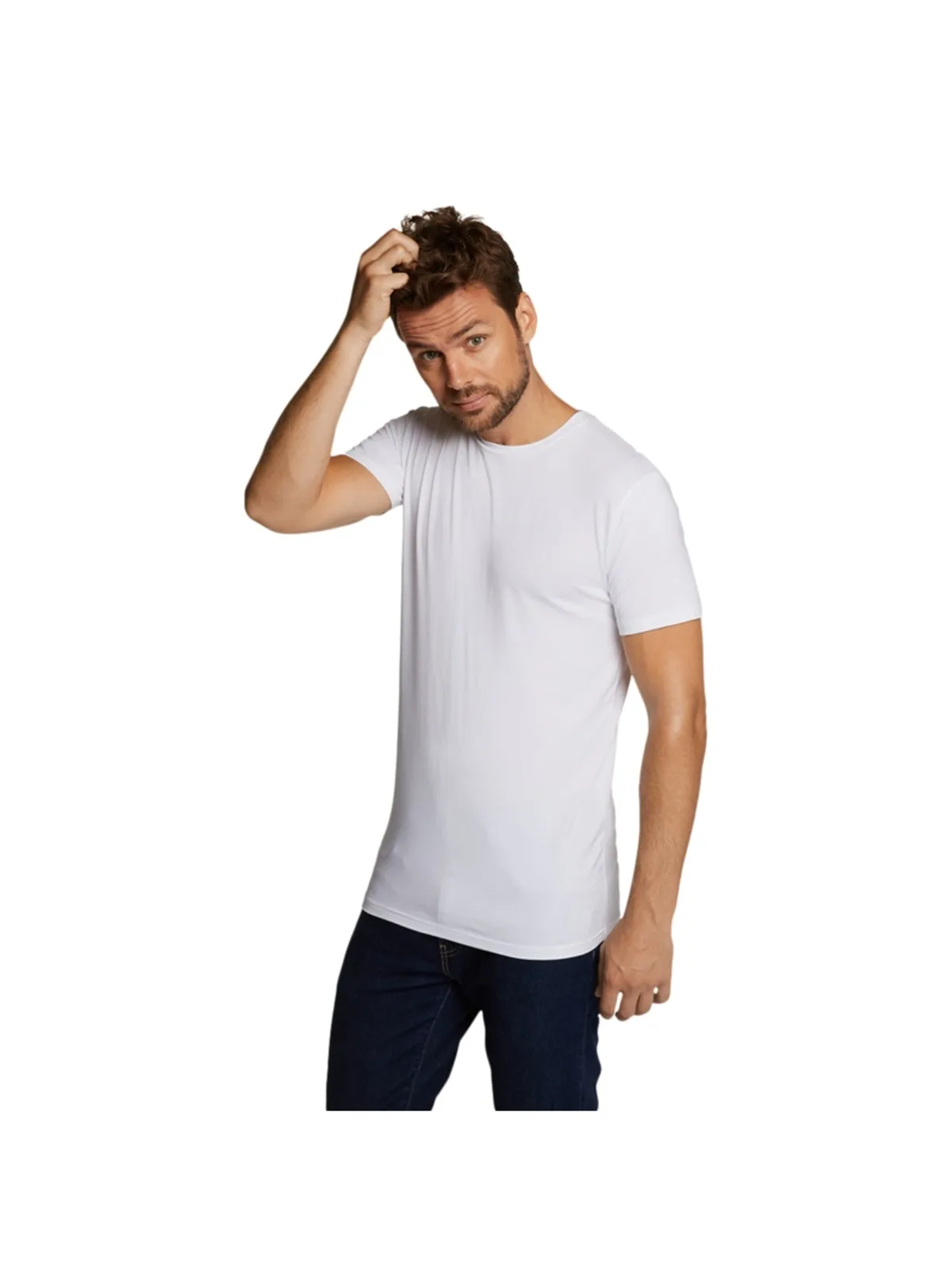 Bamboo Basics heren t-shirt Ruben wit Ruben-002 (2-pack) afbeelding 2