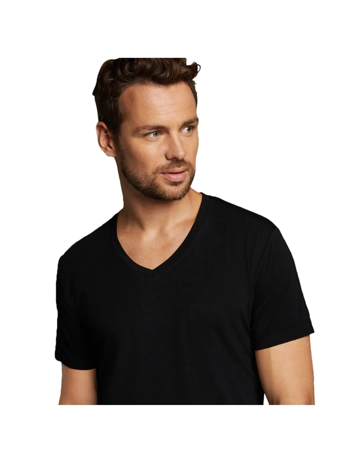 Bamboo Basics heren t-shirt Velo V-hals (2-pack) afbeelding 3