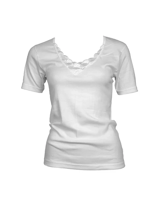 Beeren dames onderblouse Beatrix korte mouw wit