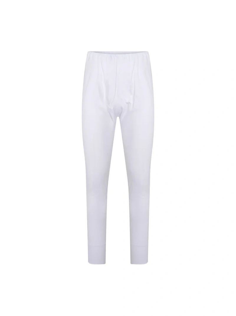 Beeren heren lange pantalon interlock wit