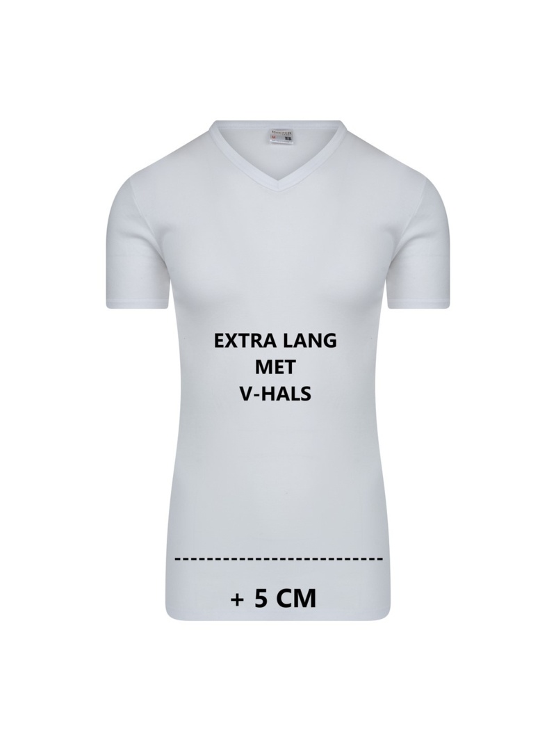 Beeren heren t-shirt extra lang V-hals