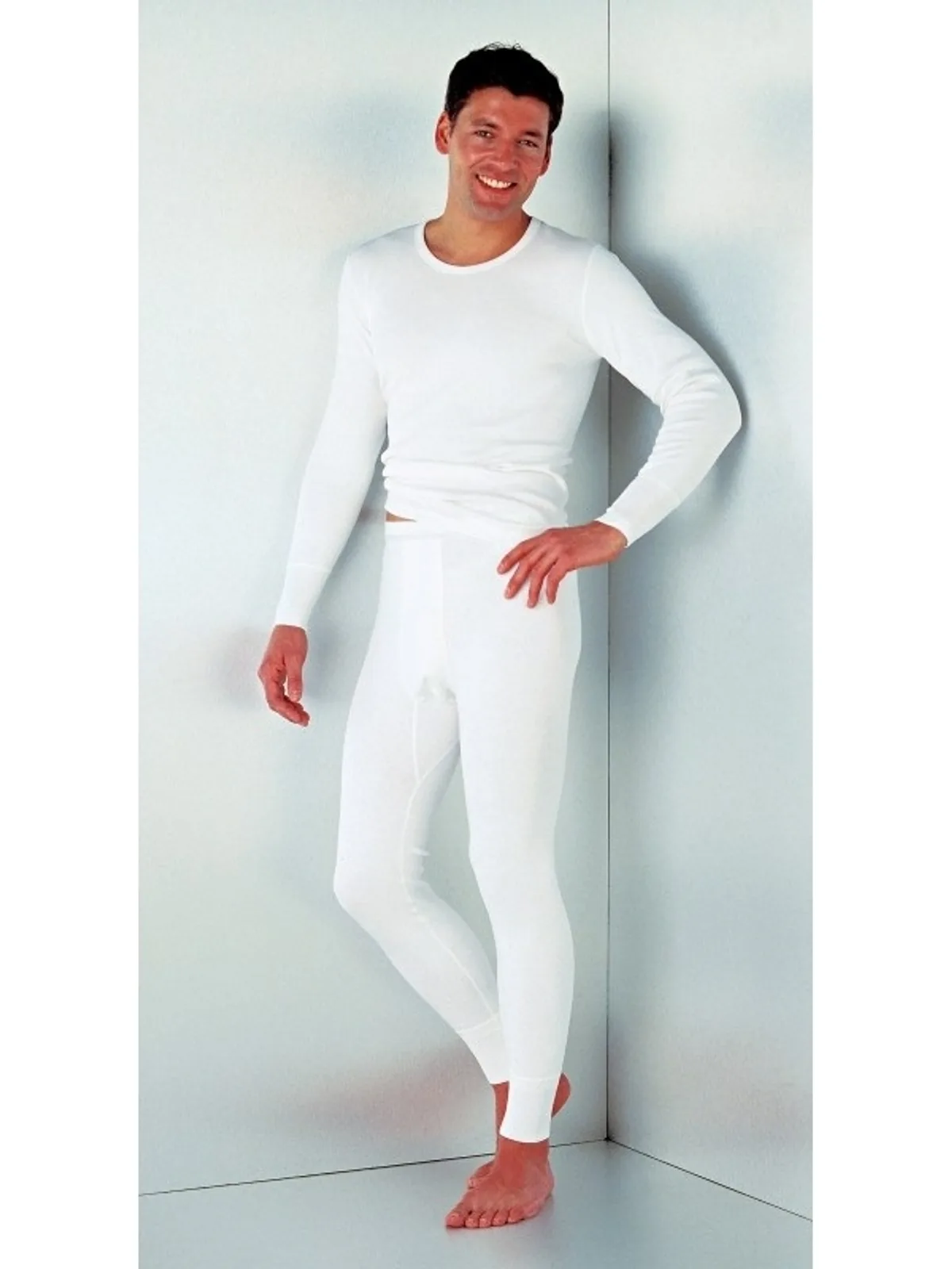 Con-Ta heren lange pantalon geruwd wit (721/6000) afbeelding 2