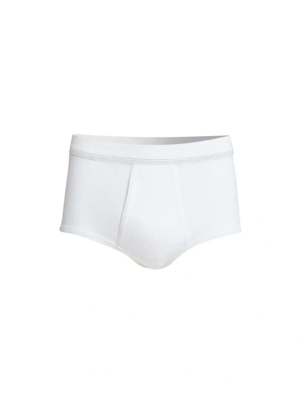 Conta heren slip met voorsluiting rib wit (740-6330)