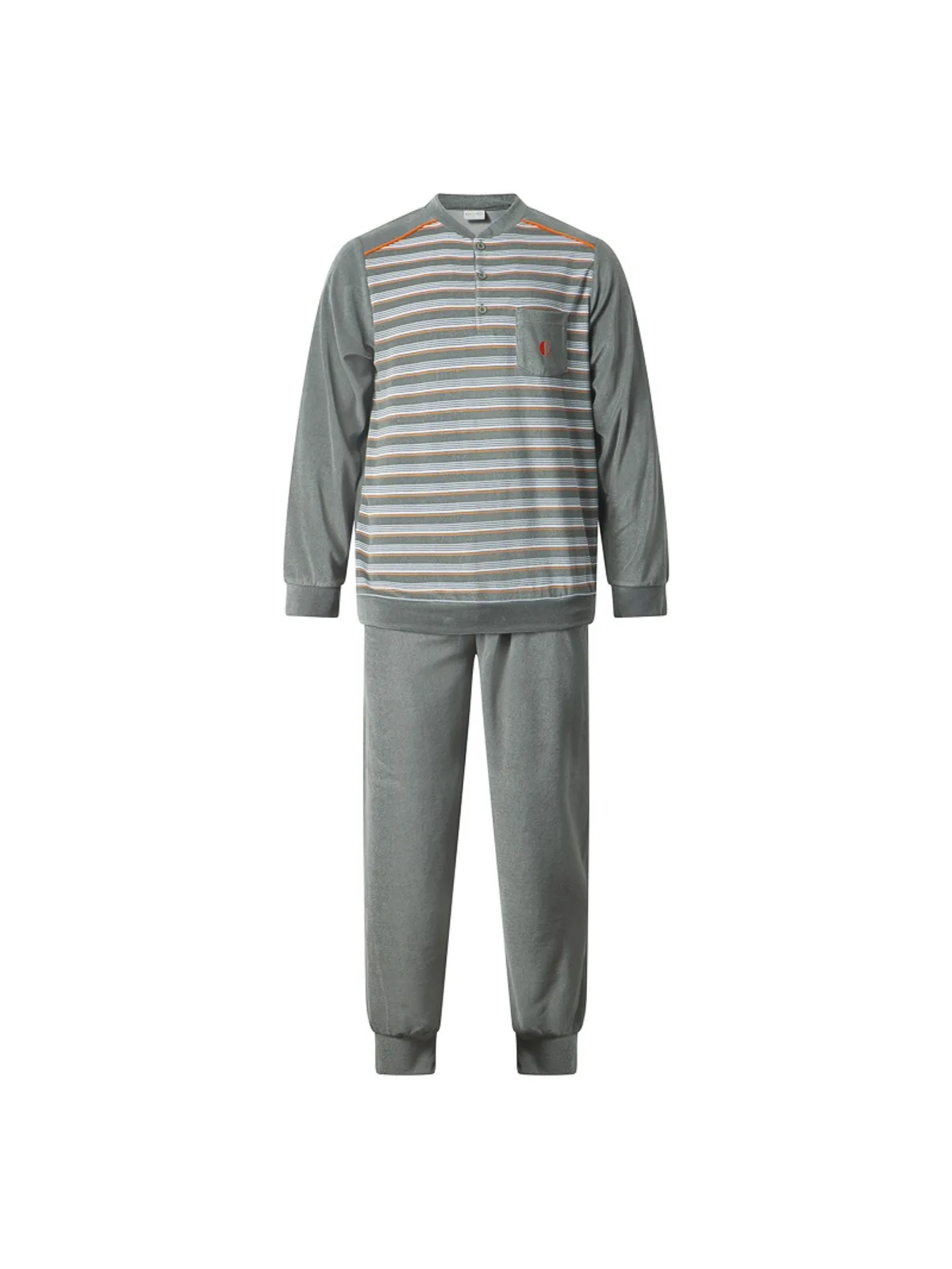 Gentlemen heren badstof pyjama met knoopsluiting