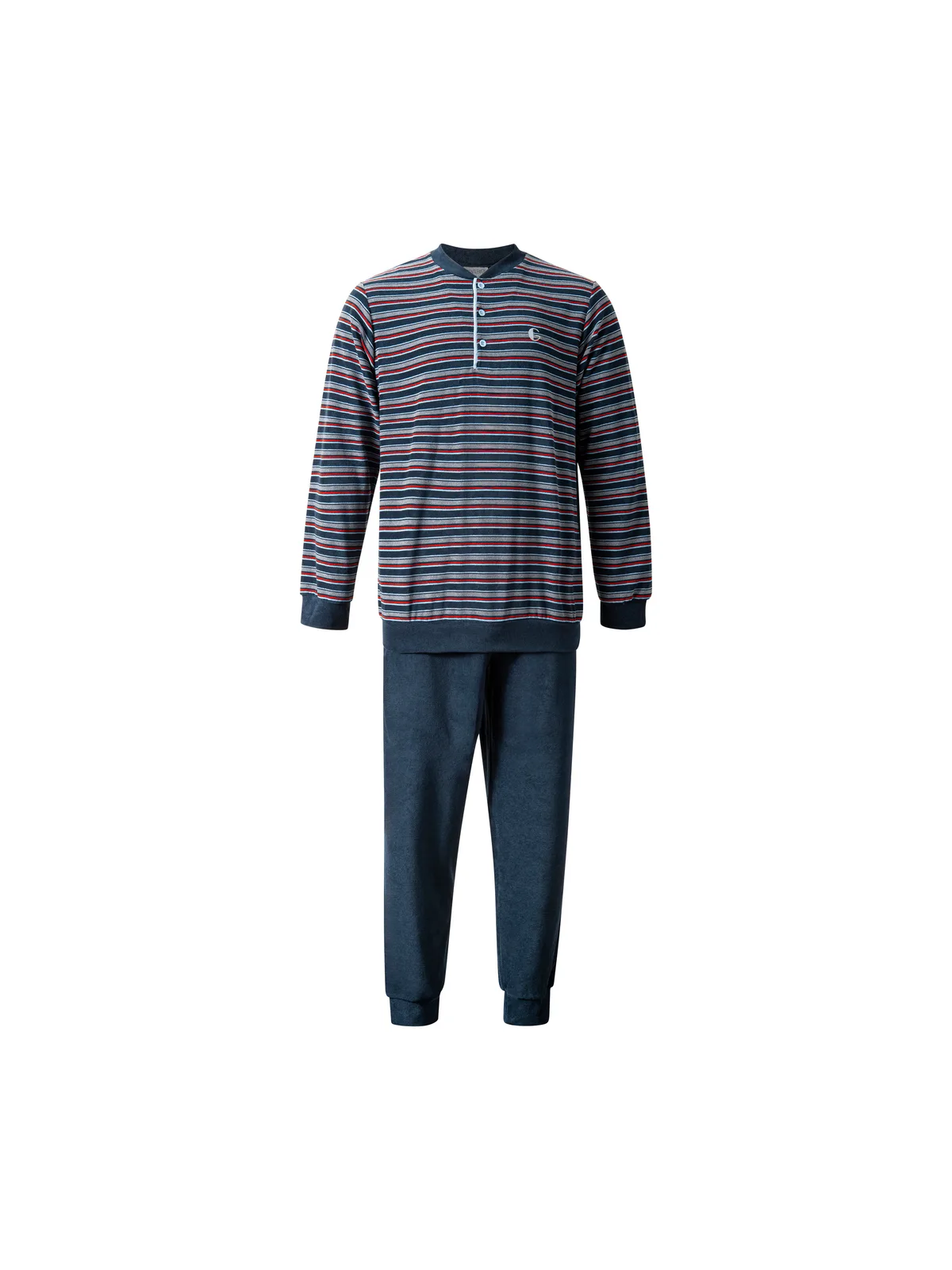 Gentlemen heren badstof pyjama met knoopsluiting