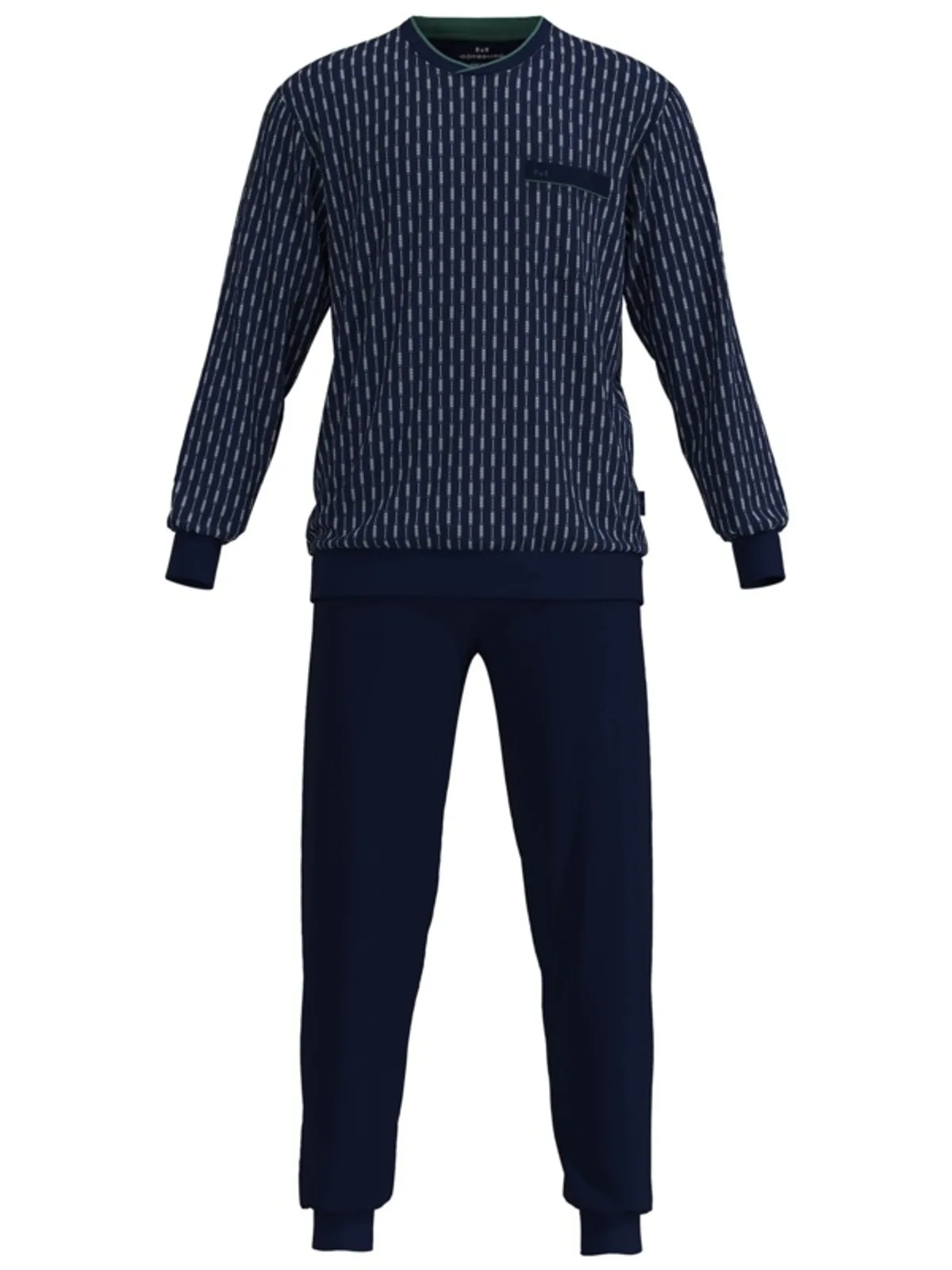 Götzburg heren tricot pyjama ronde hals afbeelding 4