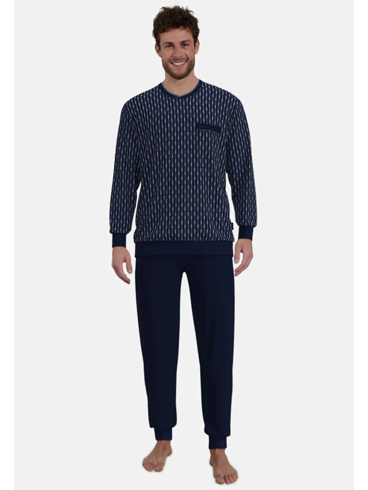 Götzburg heren tricot pyjama ronde hals