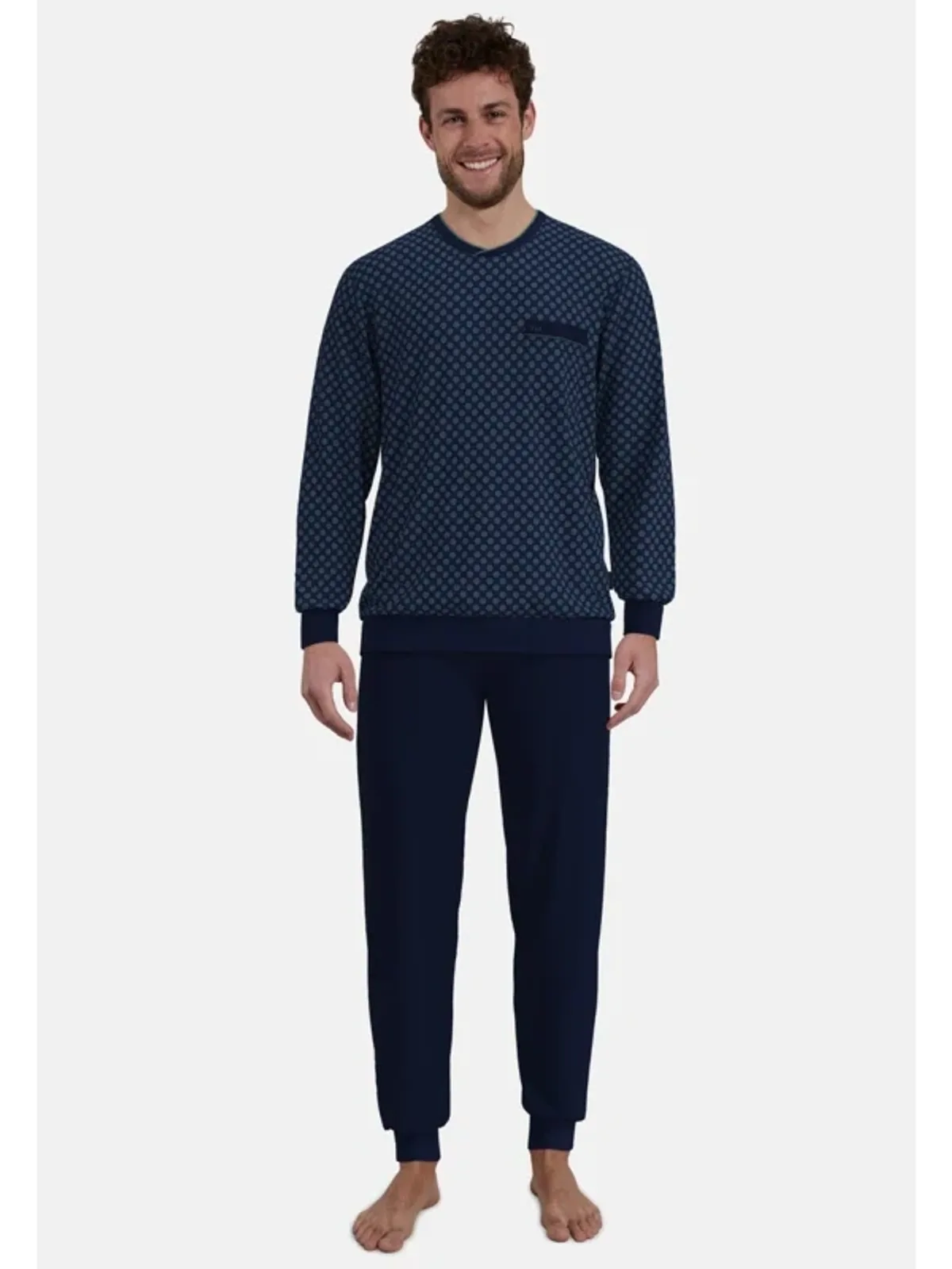 Götzburg heren tricot pyjama ronde hals