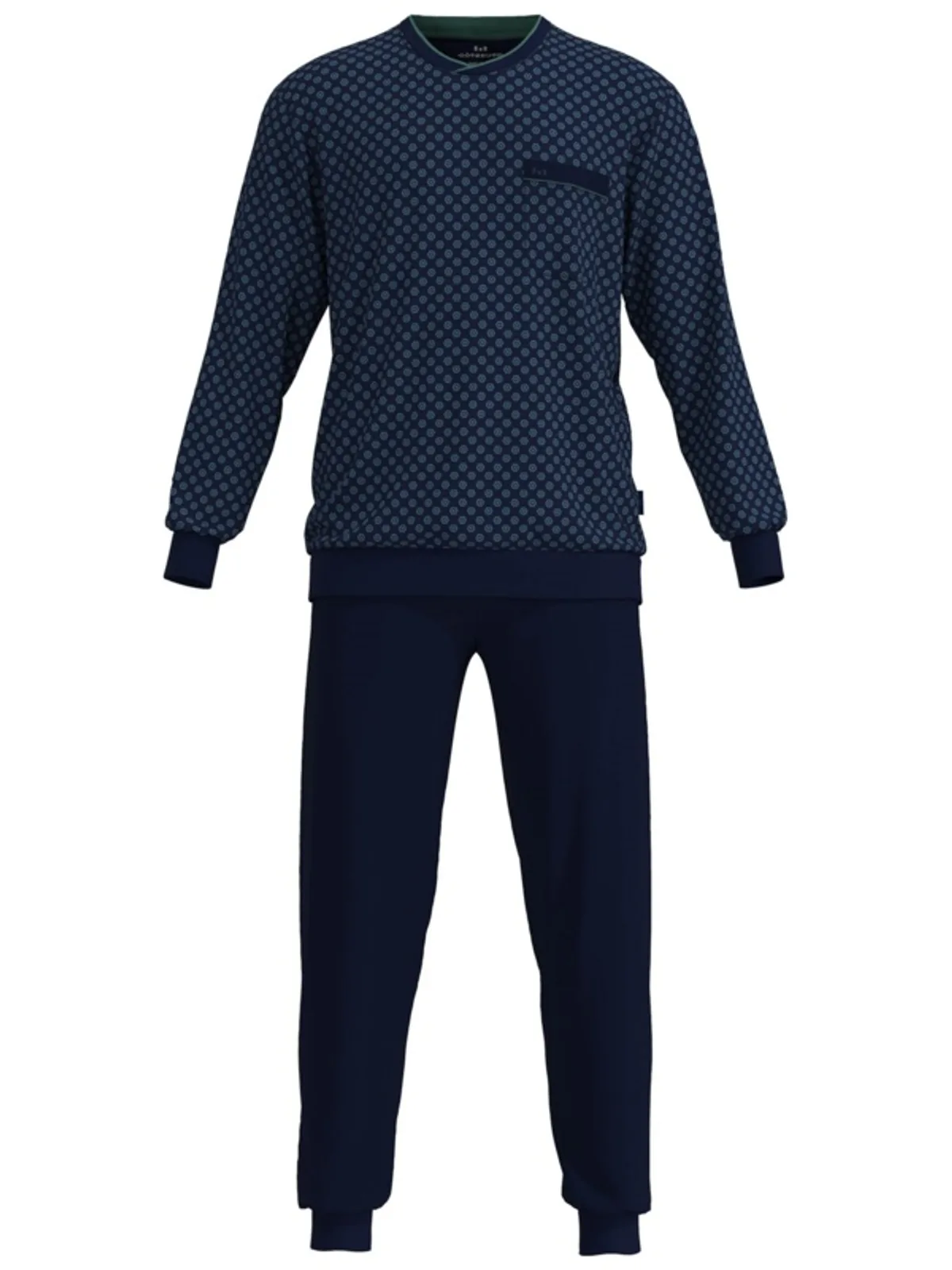 Götzburg heren tricot pyjama ronde hals afbeelding 4