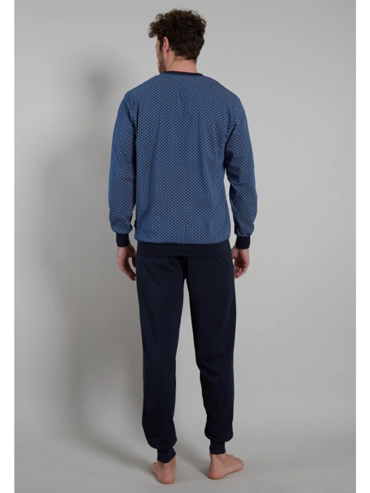 Götzburg heren tricot pyjama V-hals afbeelding 2