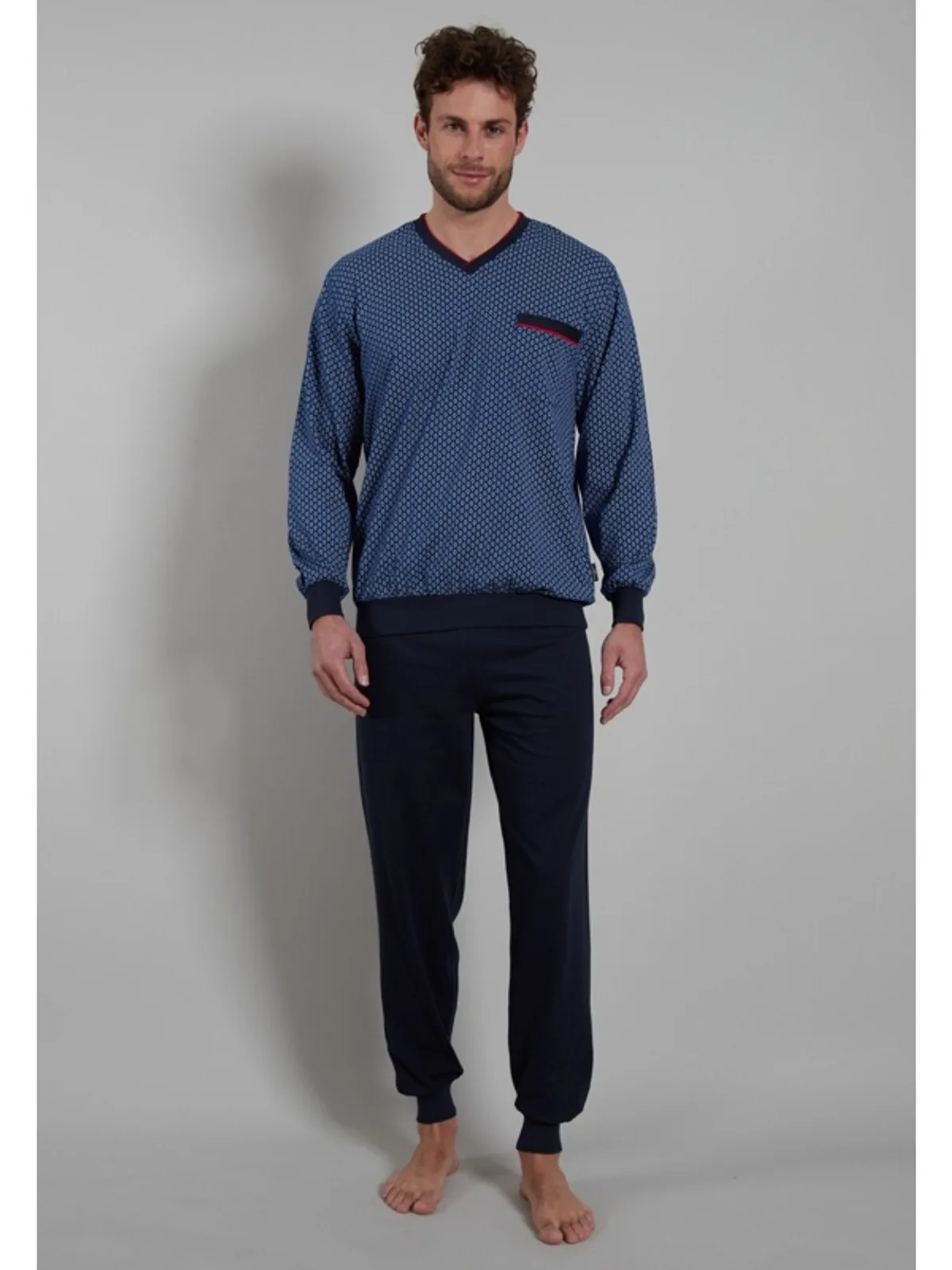 Götzburg heren tricot pyjama V-hals