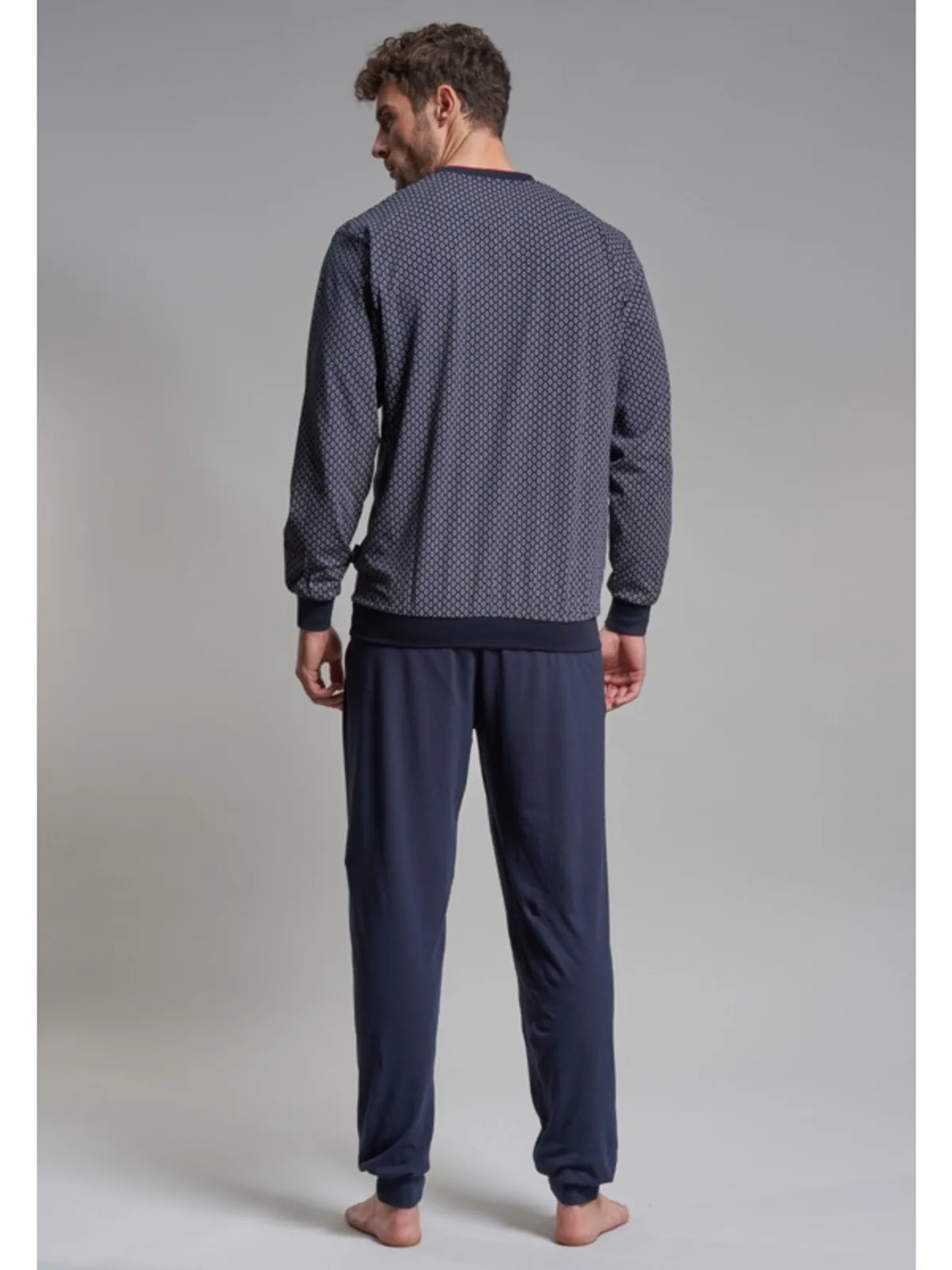 Götzburg heren tricot pyjama V-hals afbeelding 2