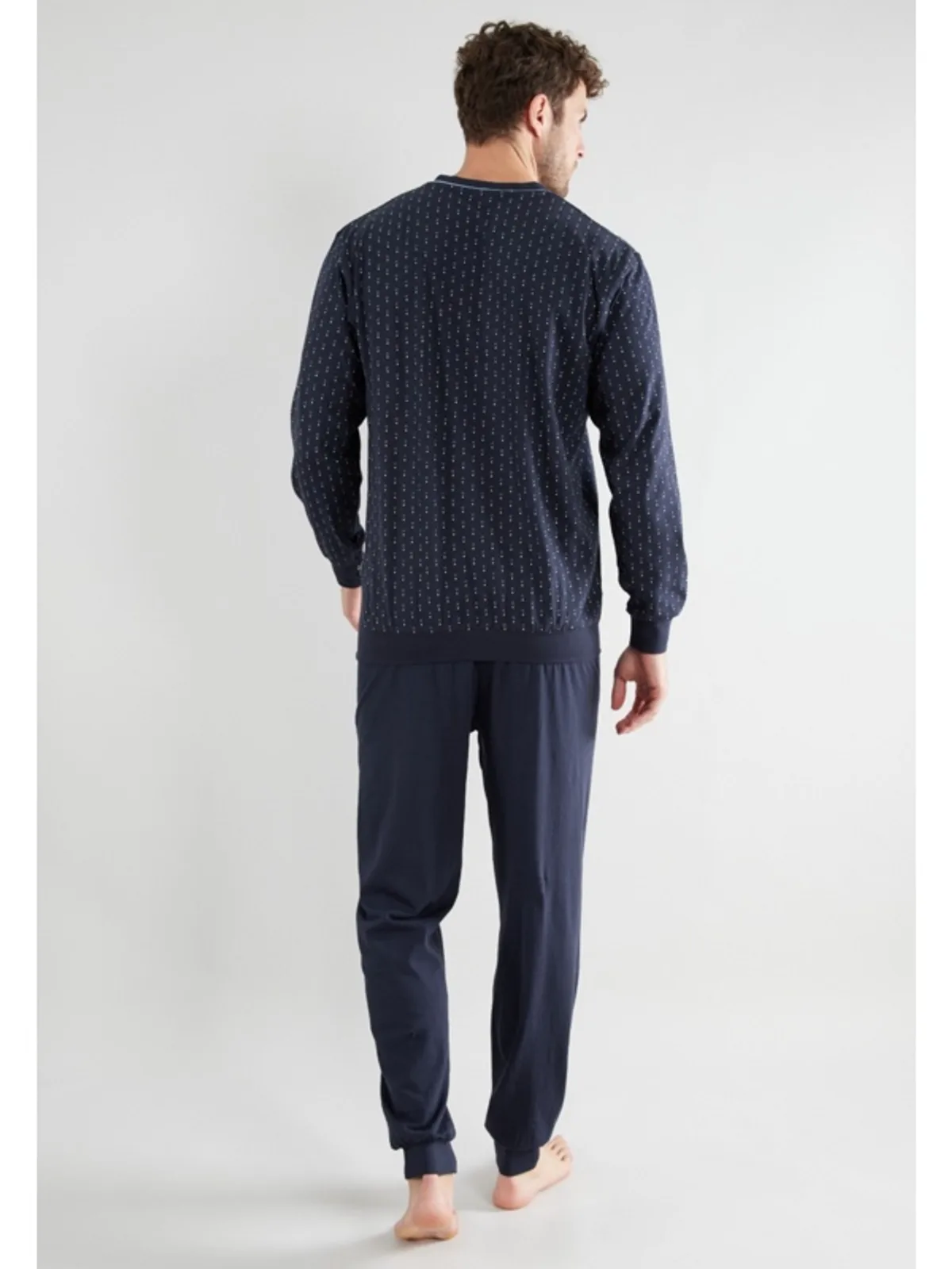 Götzburg heren tricot pyjama V-hals afbeelding 2