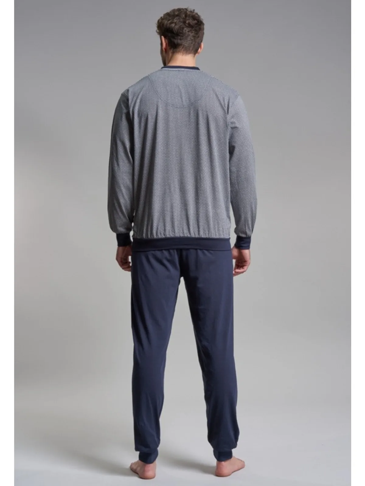 Götzburg heren tricot pyjama V-hals afbeelding 2