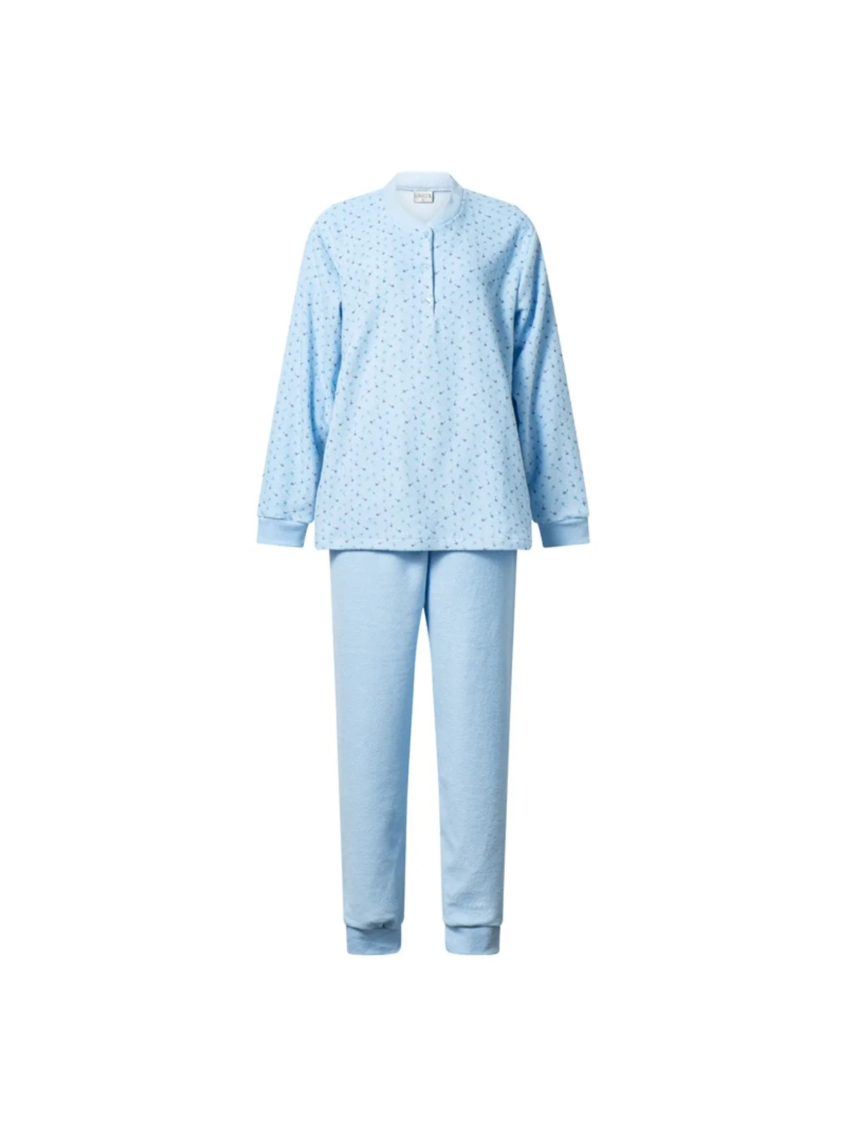 Lunatex dames badstof pyjama aangeruwd