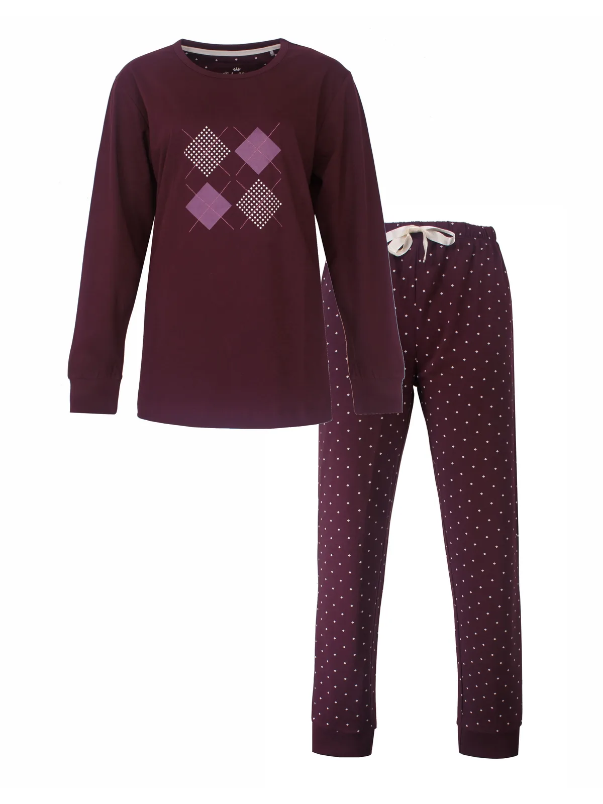 Medaillon dames tricot pyjama