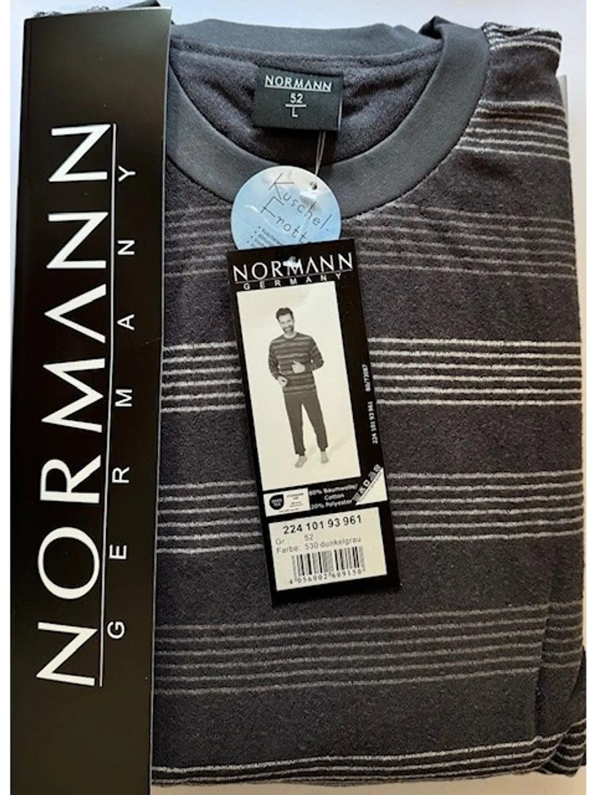 Normann heren badstof pyjama