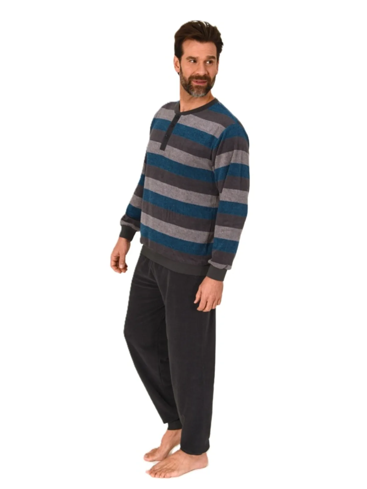 Normann heren badstof pyjama afbeelding 4
