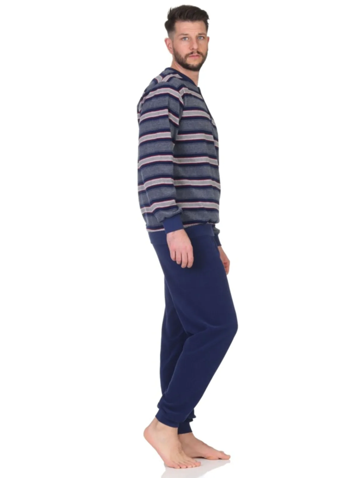 Normann heren badstof pyjama afbeelding 3