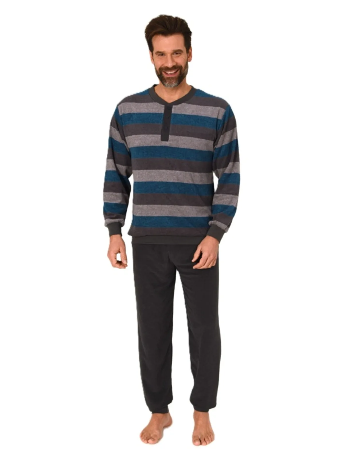 Normann heren badstof pyjama afbeelding 2